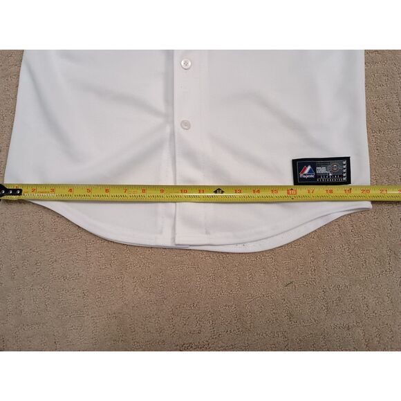 Majestic MLB Milwaukee Brewers Jersey Mens XL White Blank Short Sleeve - Picture 5 of 8